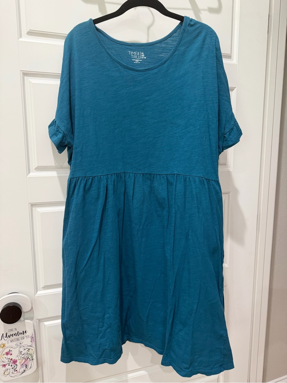 Time and Tru Teal Swing Babydoll Dress